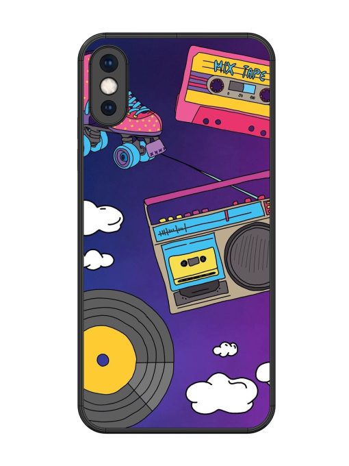 Retro Vibes Glossy Soft Edge Case for Apple Iphone Xs Max Chachhi