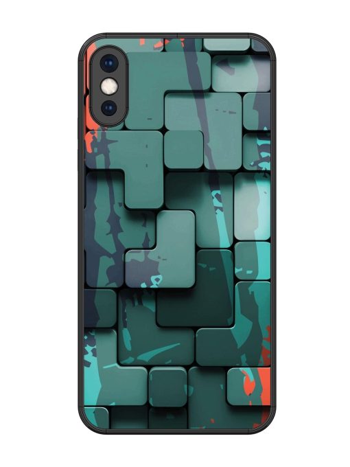 Abstract Geometric Mosaic Glossy Soft Edge Case for Apple Iphone Xs Max Chachhi