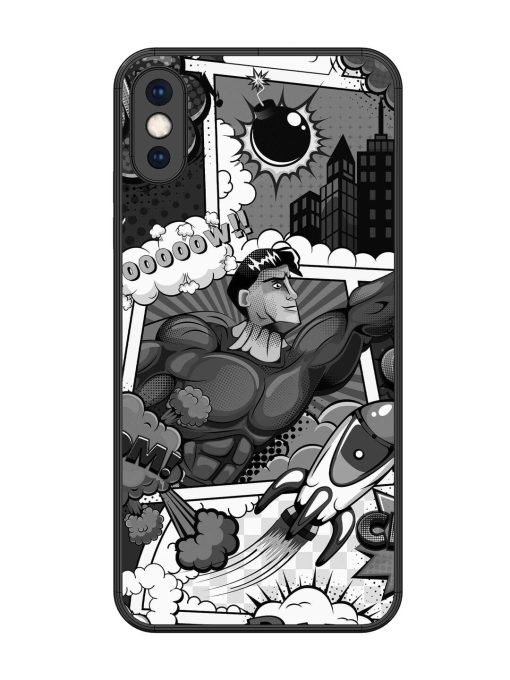 Comic Book Chaos Glossy Soft Edge Case for Apple Iphone Xs Max Chachhi