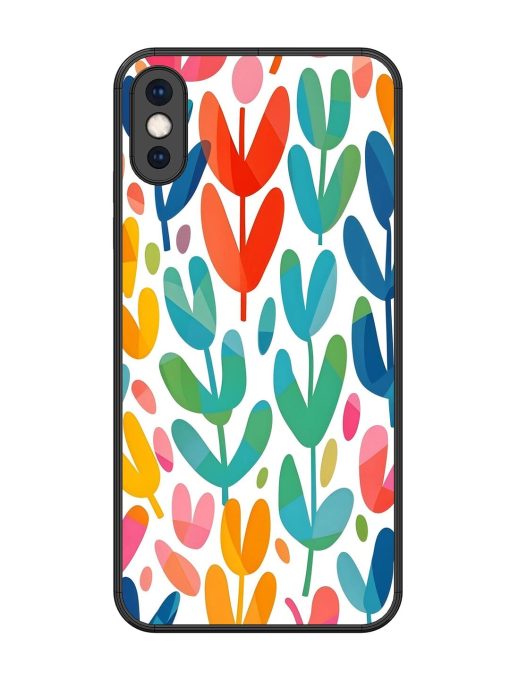 Rainbow Of Blooms Glossy Soft Edge Case for Apple Iphone Xs Max Chachhi