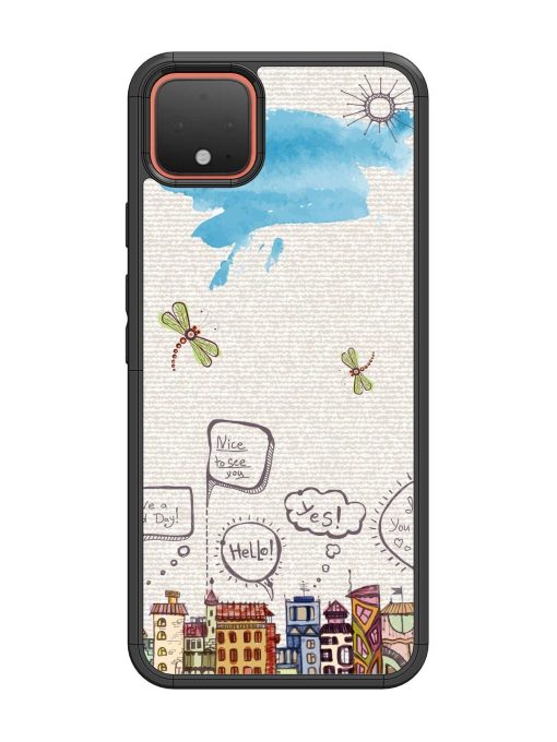 Doodle City Glossy Soft Edge Case for Google Pixel 4 Chachhi