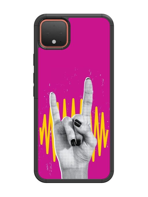 Rock Hand Glossy Soft Edge Case for Google Pixel 4 Chachhi