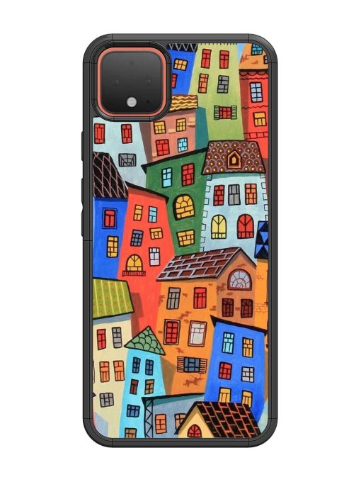 Rainbow House Glossy Soft Edge Case for Google Pixel 4 Chachhi