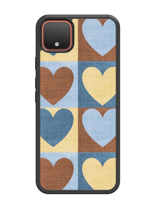 Hearts On Canvas Glossy Soft Edge Case for Google Pixel 4 Chachhi