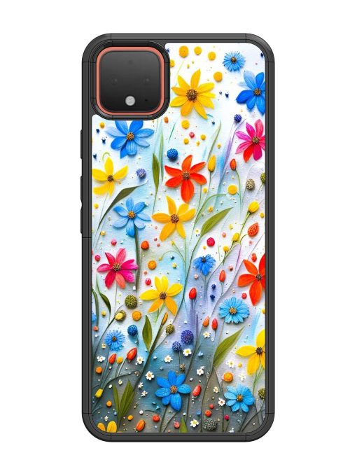 Vibrant Floral Glossy Soft Edge Case for Google Pixel 4 Chachhi