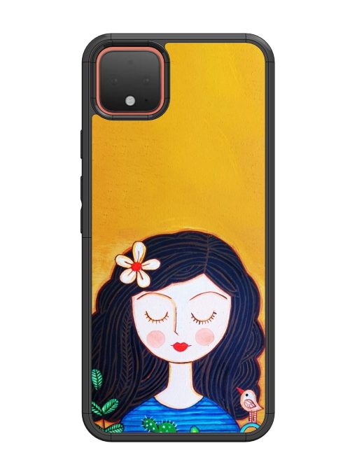 Girl Illustration Glossy Soft Edge Case for Google Pixel 4 Chachhi