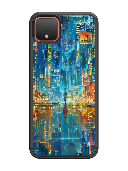 Neon Metropolis Glossy Soft Edge Case for Google Pixel 4 Chachhi