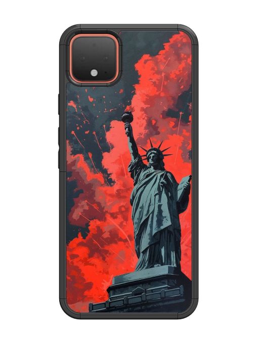 Lady Liberty'S Firework Finale Glossy Soft Edge Case for Google Pixel 4 Chachhi