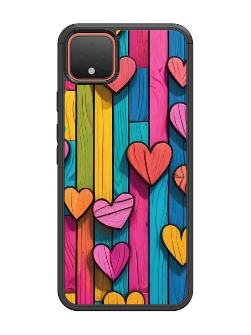 Rainbow Of Hearts Glossy Soft Edge Case for Google Pixel 4 Chachhi