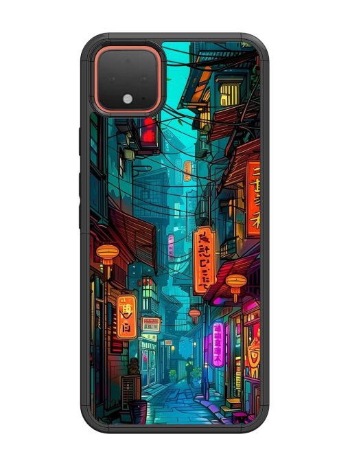 Neon Nightscape Glossy Soft Edge Case for Google Pixel 4 Chachhi