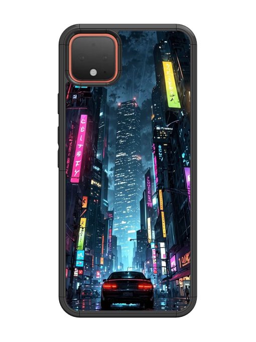 Neon Nightscape Glossy Soft Edge Case for Google Pixel 4 Chachhi