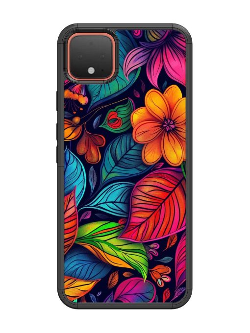 Rainbow Of Blooms Glossy Soft Edge Case for Google Pixel 4 Chachhi