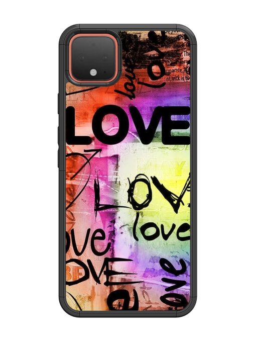 Love Graffiti Glossy Soft Edge Case for Google Pixel 4 Chachhi