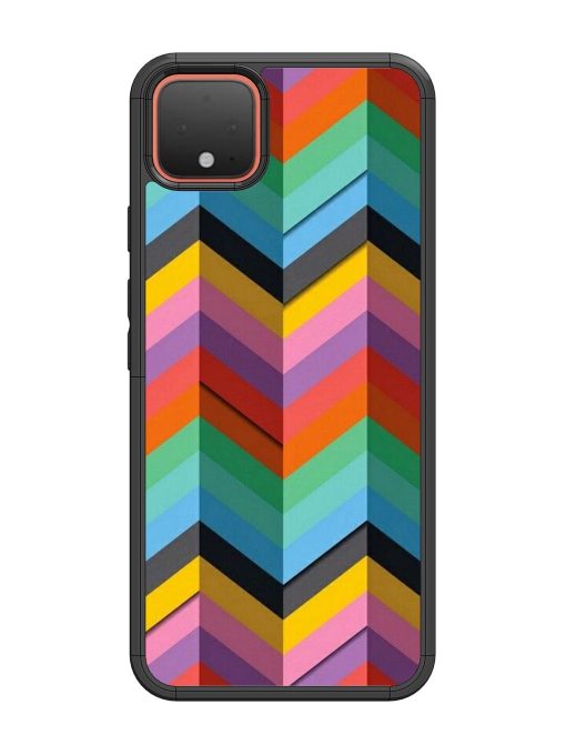 Colorful Zigzag Glossy Soft Edge Case for Google Pixel 4 Chachhi