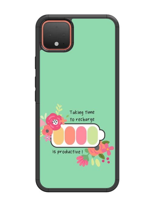 Recharge And Bloom Glossy Soft Edge Case for Google Pixel 4 Chachhi