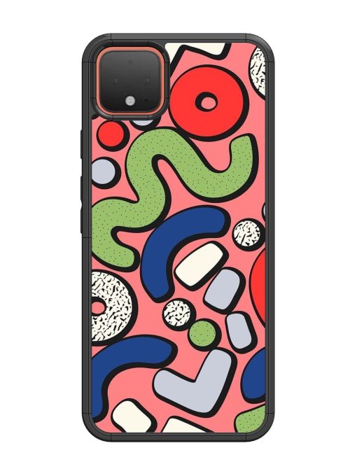 Groovy Geometric Shapes Glossy Soft Edge Case for Google Pixel 4 Chachhi