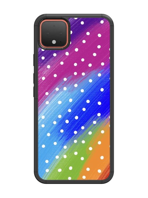 Rainbow Polka Dot Dream Glossy Soft Edge Case for Google Pixel 4 Chachhi