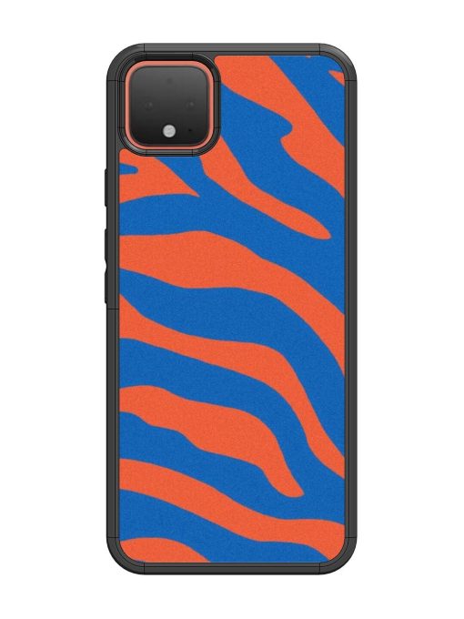 Zebra Stripes In Blue And Orange Glossy Soft Edge Case for Google Pixel 4 Chachhi