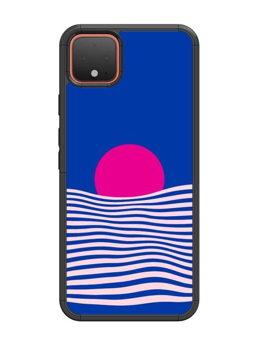 Pink Sunset Over Blue Waves Glossy Soft Edge Case for Google Pixel 4 Chachhi