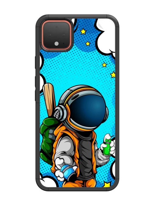 Space Graffiti Artist Glossy Soft Edge Case for Google Pixel 4 Chachhi