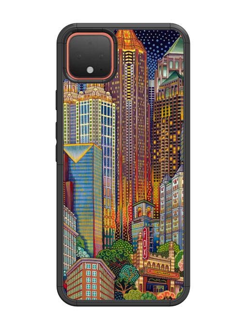 Neon Nightscape Glossy Soft Edge Case for Google Pixel 4 Chachhi