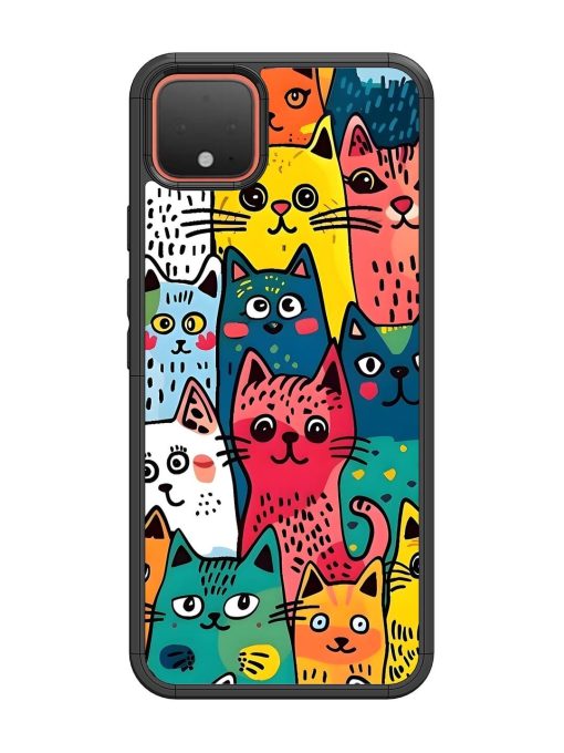 Feline Frenzy Glossy Soft Edge Case for Google Pixel 4 Chachhi