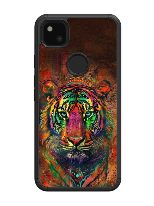 Cosmic Tiger Glossy Soft Edge Case for Google Pixel 4A Chachhi