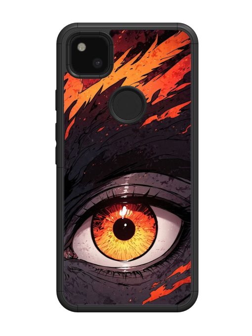 Inferno Gaze Glossy Soft Edge Case for Google Pixel 4A Chachhi