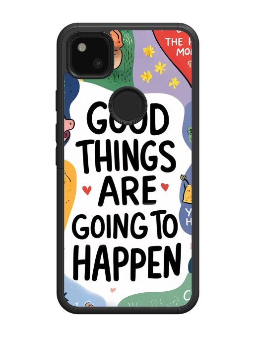 Uplifting Scribbles Glossy Soft Edge Case for Google Pixel 4A Chachhi