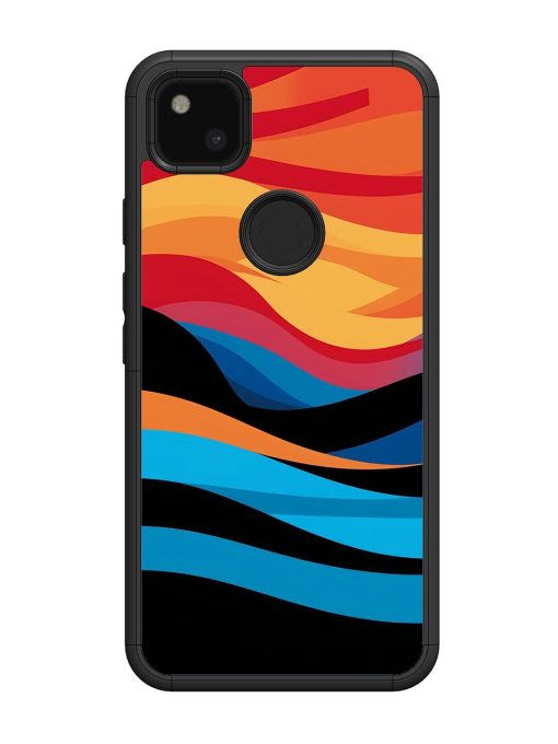 Blazing Currents Glossy Soft Edge Case for Google Pixel 4A Chachhi