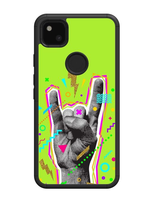 Neon Rock Glossy Soft Edge Case for Google Pixel 4A Chachhi