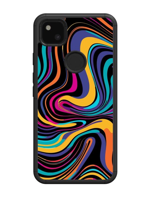 Psychedelic Swirl Glossy Soft Edge Case for Google Pixel 4A Chachhi