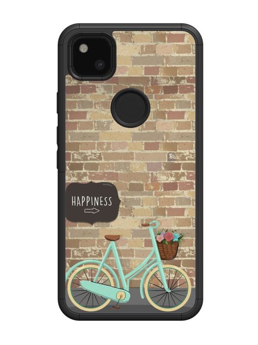 Pedaling Towards Happiness Glossy Soft Edge Case for Google Pixel 4A Chachhi