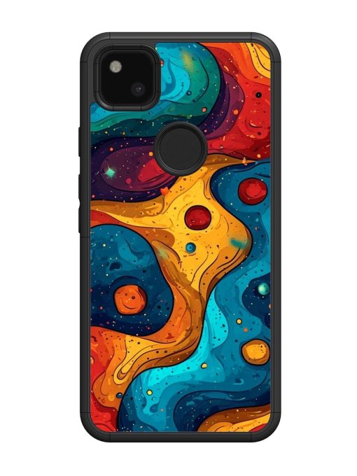 Cosmic Swirl Glossy Soft Edge Case for Google Pixel 4A Chachhi