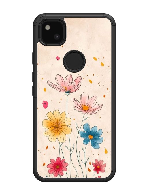 Delicate Bloom Glossy Soft Edge Case for Google Pixel 4A Chachhi