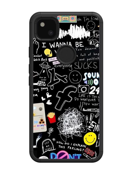 Doodle Diary Glossy Soft Edge Case for Google Pixel 4A