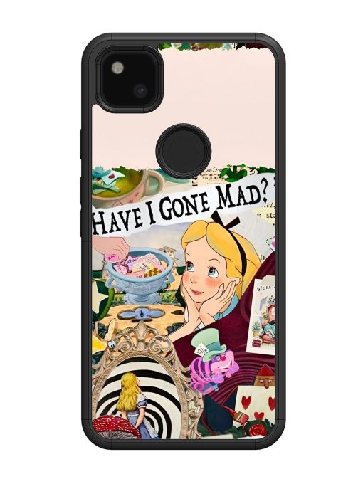 Mad Hatter'S Collage Glossy Soft Edge Case for Google Pixel 4A Chachhi