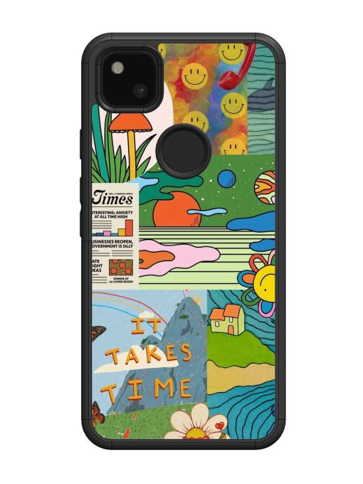 Groovy Vibes Glossy Soft Edge Case for Google Pixel 4A Chachhi