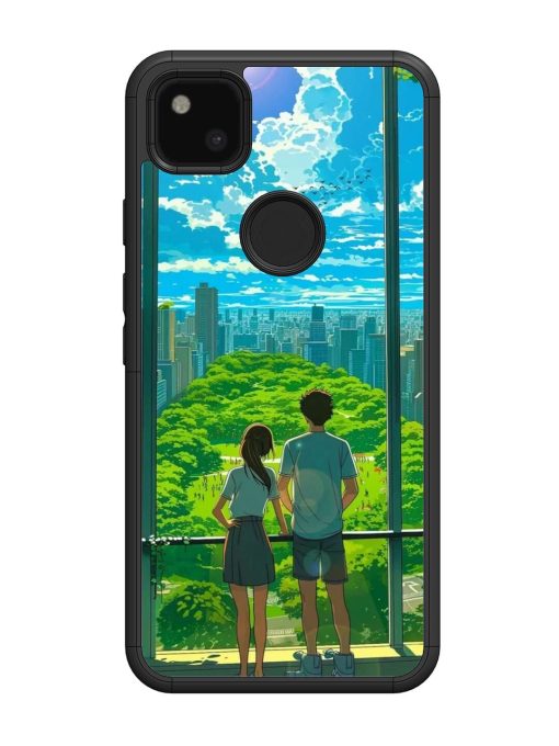 Cyberpunk Dreamscape Glossy Soft Edge Case for Google Pixel 4A Chachhi