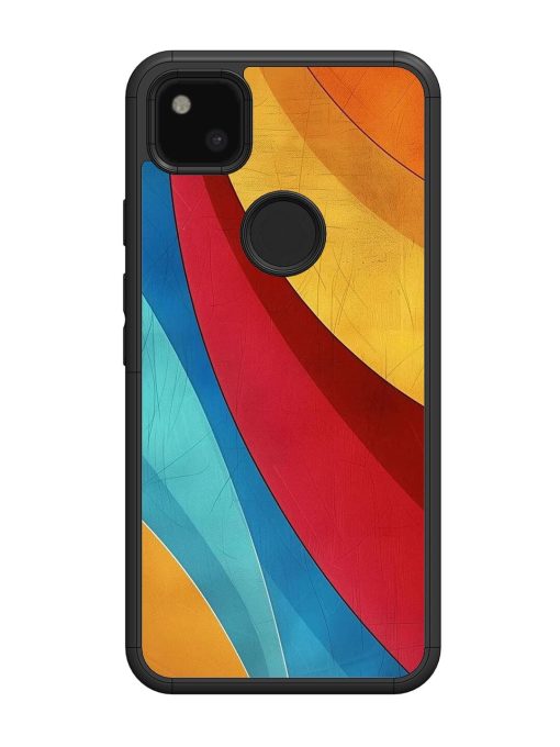 Curving Canvas Glossy Soft Edge Case for Google Pixel 4A Chachhi