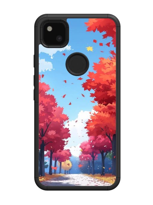 Autumn'S Embrace Glossy Soft Edge Case for Google Pixel 4A Chachhi