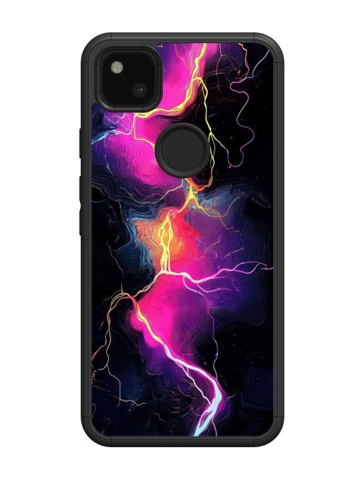 Electric Dreams Glossy Soft Edge Case for Google Pixel 4A Chachhi