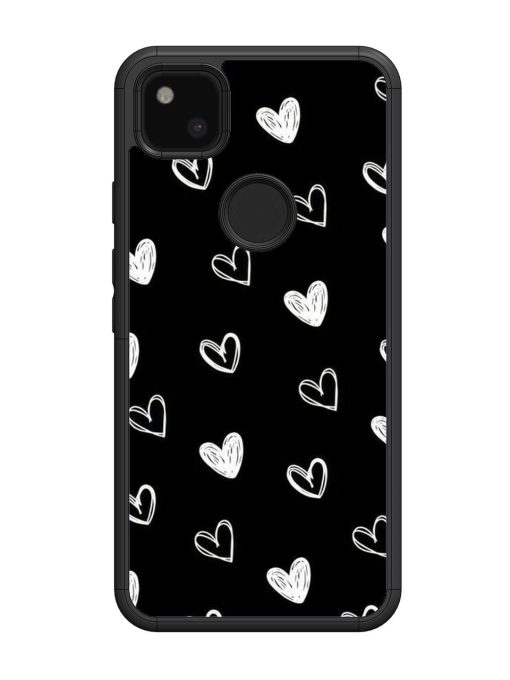 Scattered Hearts Glossy Soft Edge Case for Google Pixel 4A Chachhi