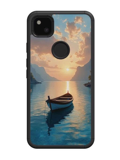 Serene Sunset Glossy Soft Edge Case for Google Pixel 4A Chachhi