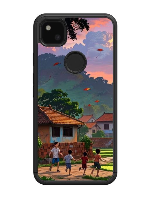 Sunset Play Glossy Soft Edge Case for Google Pixel 4A Chachhi