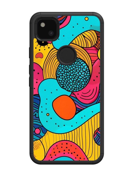 Psychedelic Patterns Glossy Soft Edge Case for Google Pixel 4A Chachhi