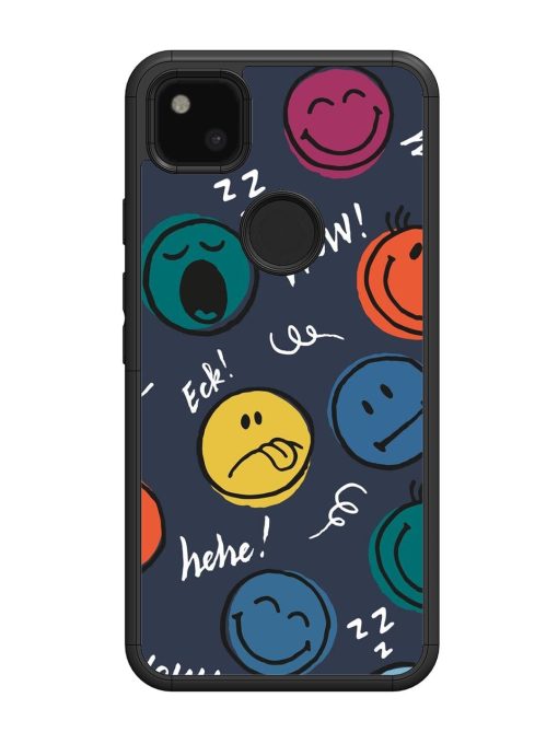 Emoticon Parade Glossy Soft Edge Case for Google Pixel 4A Chachhi