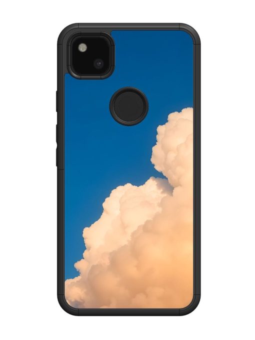 Golden Cloudscape Glossy Soft Edge Case for Google Pixel 4A Chachhi