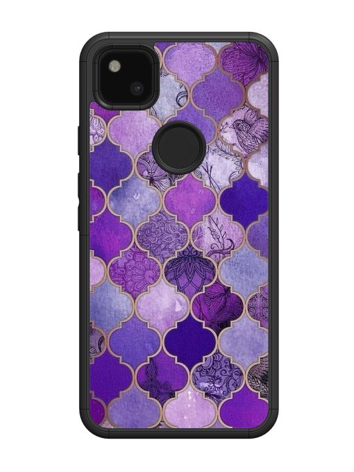 Purple Mosaic Magic Glossy Soft Edge Case for Google Pixel 4A Chachhi