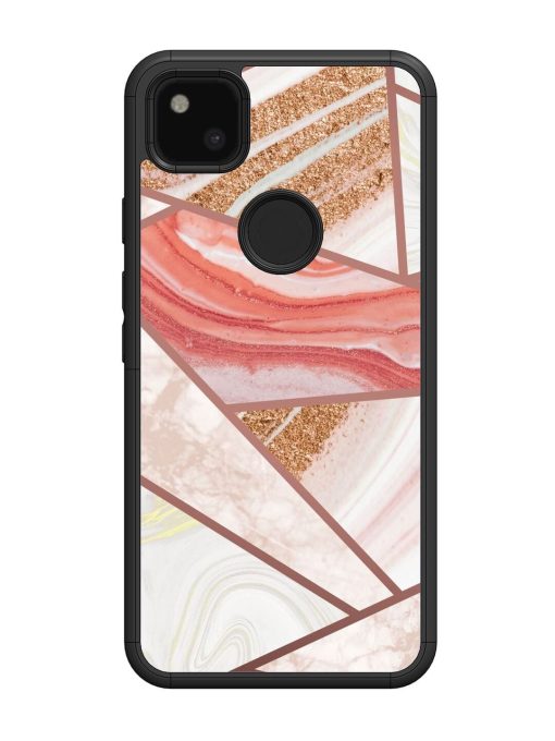 Rosy Mosaic Glossy Soft Edge Case for Google Pixel 4A Chachhi